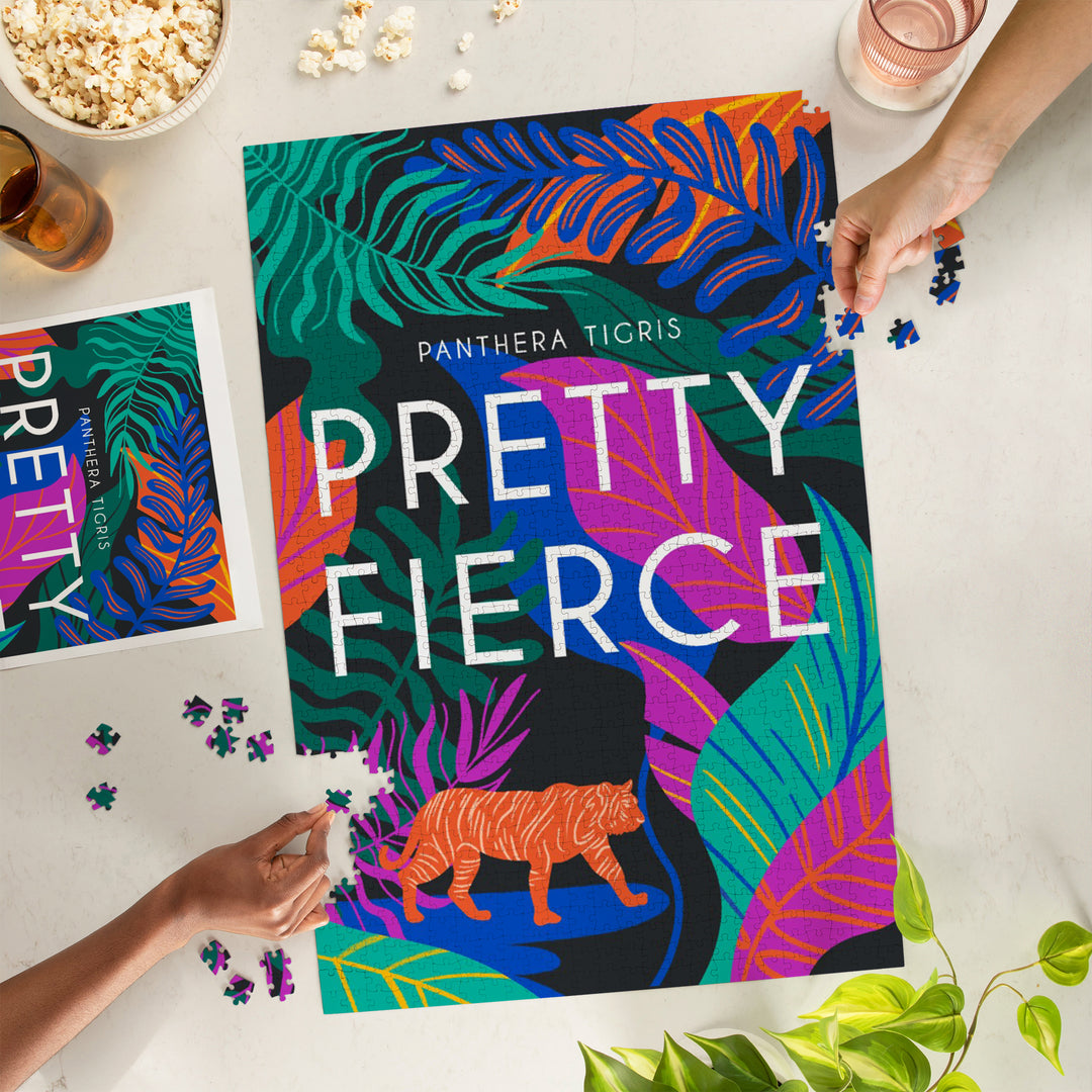 Lush Environment Collection, Tiger Foliage, Pretty Fierce, Jigsaw Puzzle Puzzle Lantern Press 