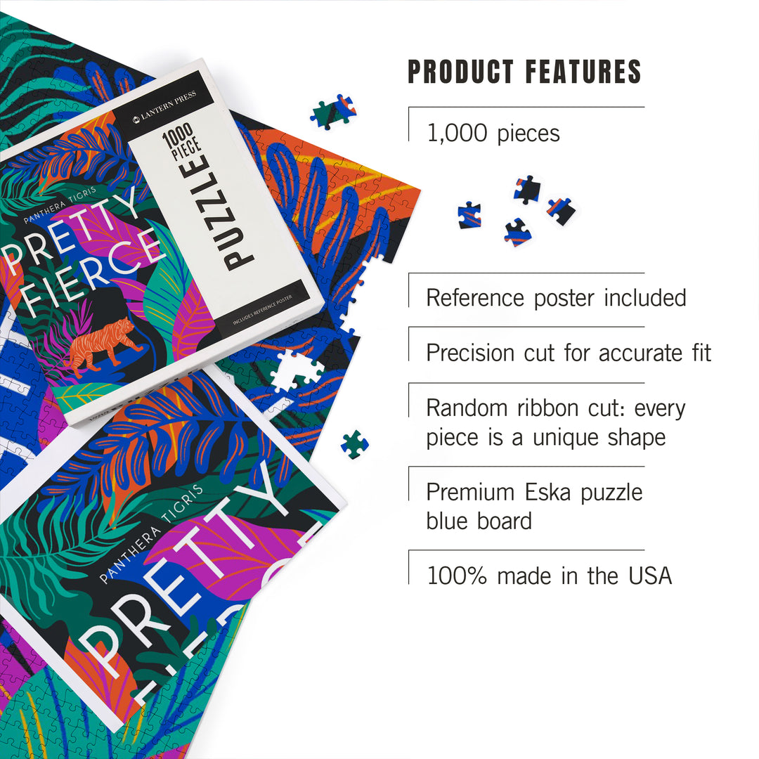 Lush Environment Collection, Tiger Foliage, Pretty Fierce, Jigsaw Puzzle Puzzle Lantern Press 