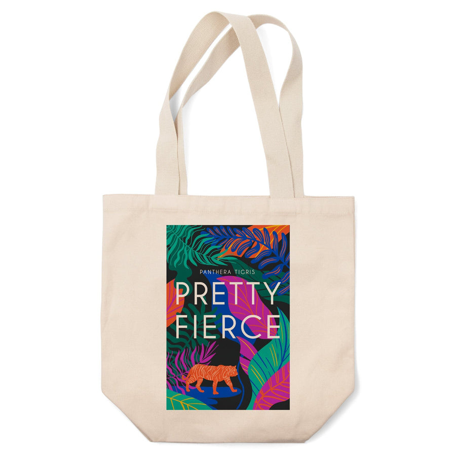 Lush Environment Collection, Tiger Foliage, Pretty Fierce, Tote Bag Totes Lantern Press 