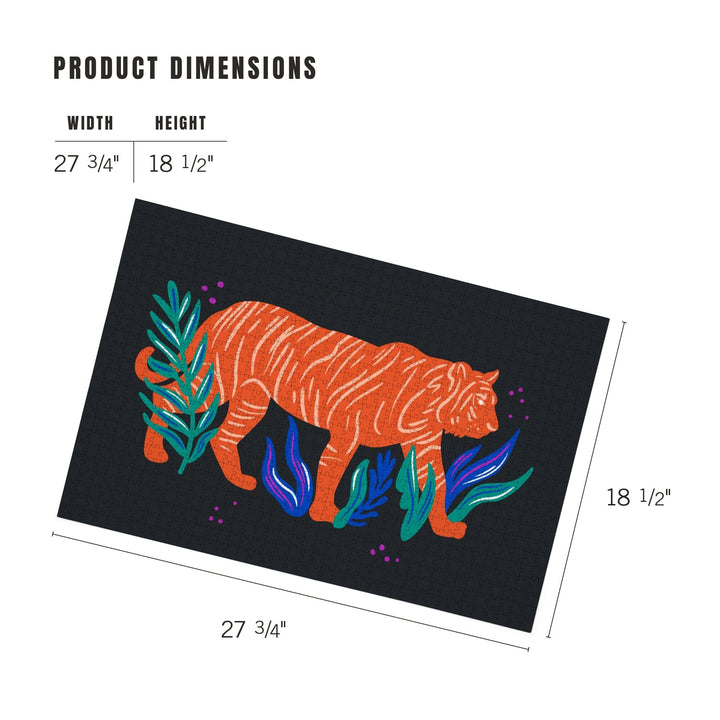 Lush Environment Collection, Tiger, Jigsaw Puzzle Puzzle Lantern Press 