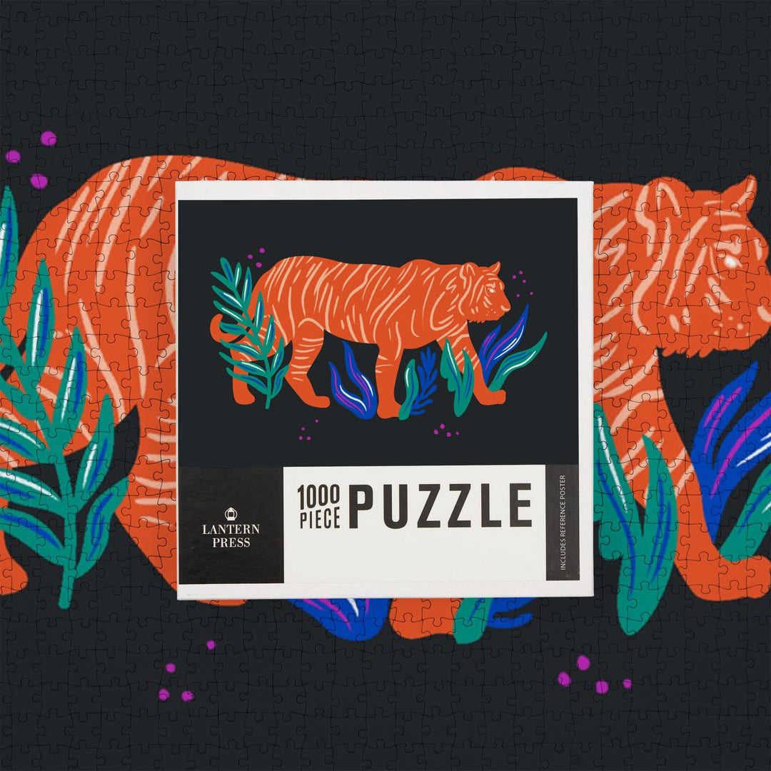 Lush Environment Collection, Tiger, Jigsaw Puzzle Puzzle Lantern Press 
