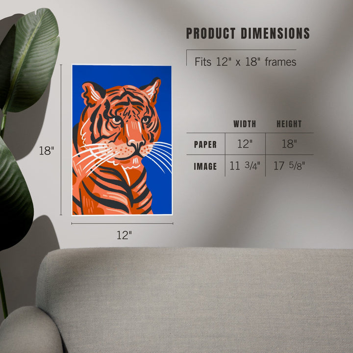 Lush Environment Collection, Tiger Portrait, Art & Giclee Prints Art Lantern Press 