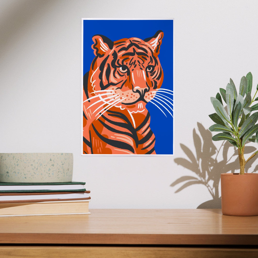 Lush Environment Collection, Tiger Portrait, Art & Giclee Prints Art Lantern Press 