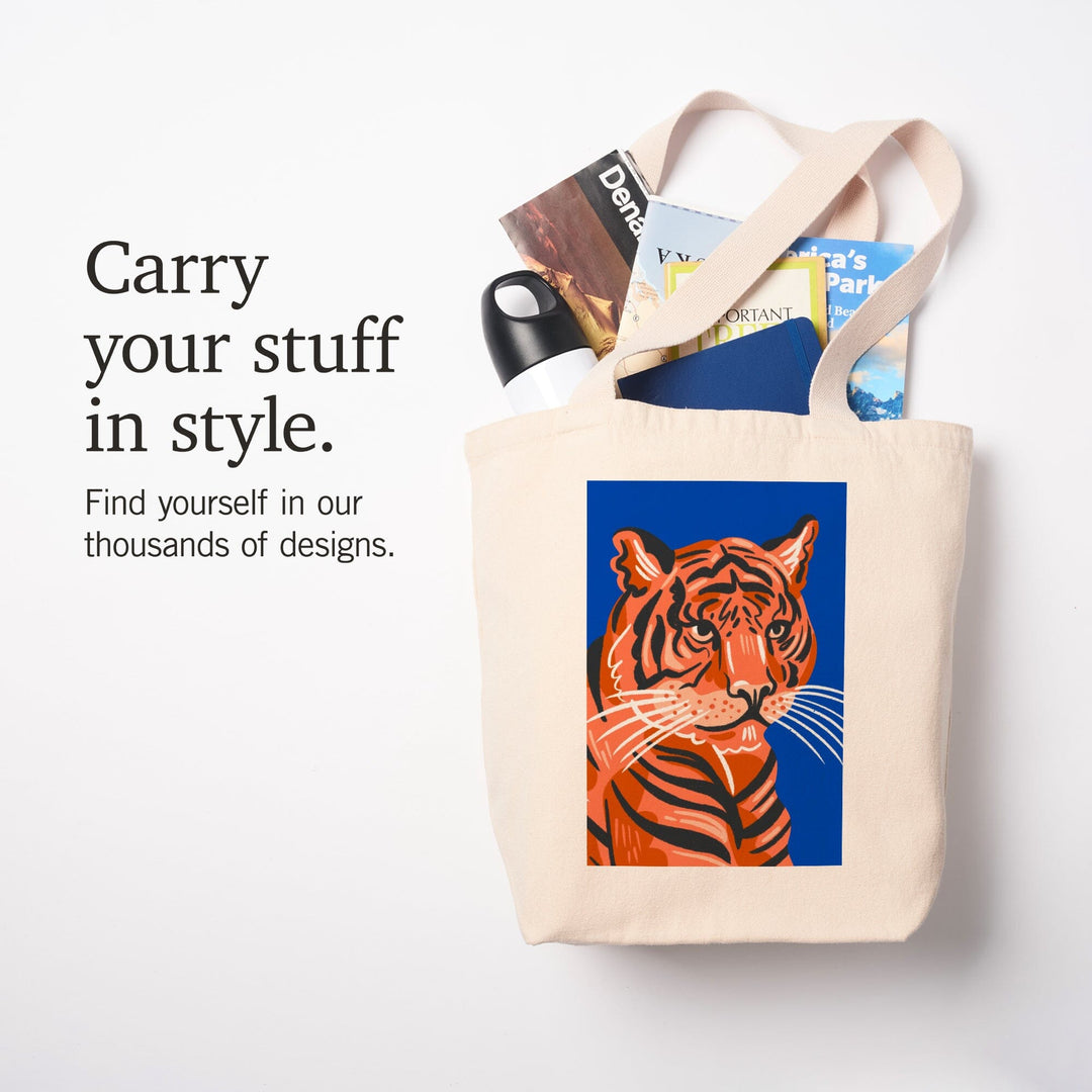 Lush Environment Collection, Tiger Portrait, Tote Bag - Lantern Press