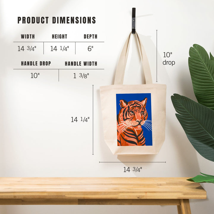 Lush Environment Collection, Tiger Portrait, Tote Bag Totes Lantern Press 