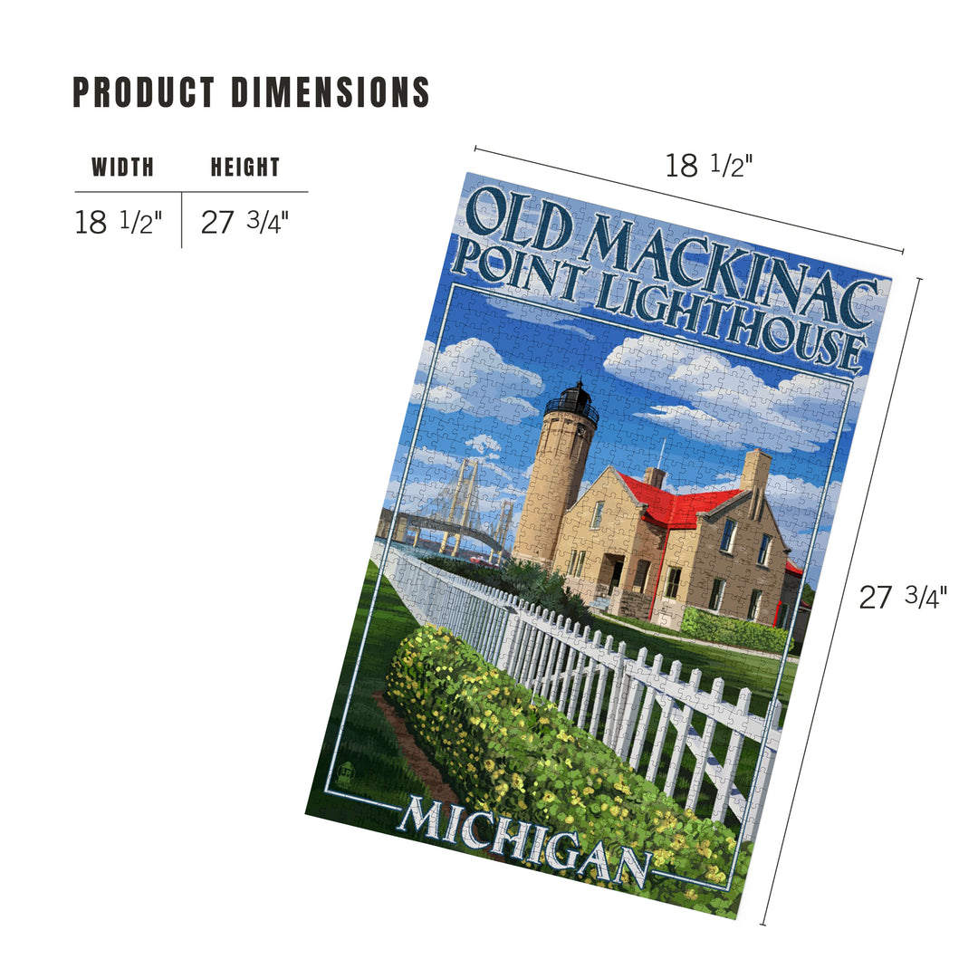 Mackinac Island, Michigan, Old Mackinac Lighthouse, Jigsaw Puzzle Puzzle Lantern Press 