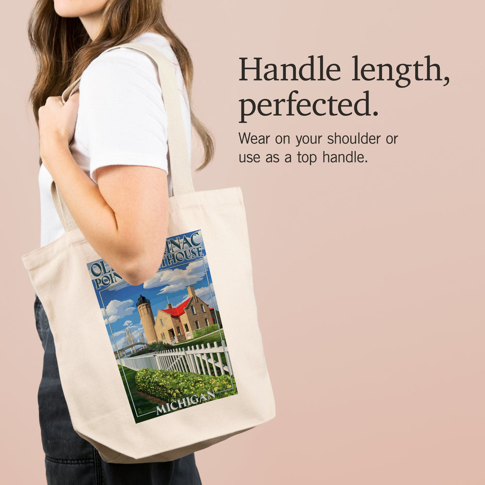 Mackinac Island, Michigan, Old Mackinac Lighthouse, Tote Bag Totes Lantern Press 