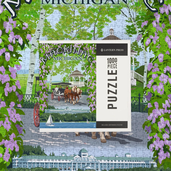 Mackinac, Michigan, Montage Scenes, Jigsaw Puzzle Puzzle Lantern Press 