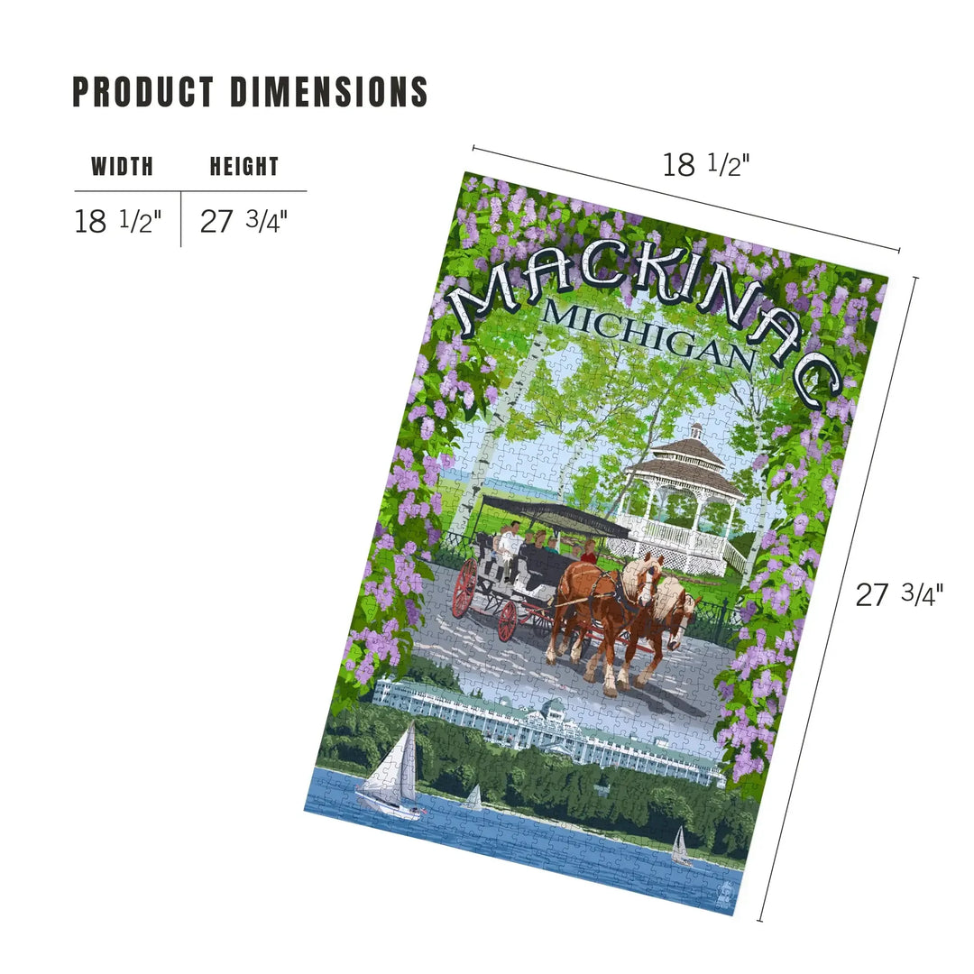 Mackinac, Michigan, Montage Scenes, Jigsaw Puzzle Puzzle Lantern Press 