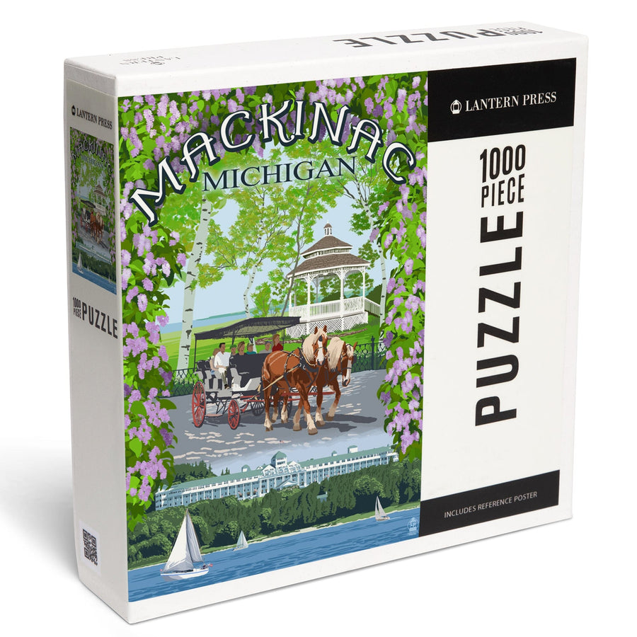 Mackinac, Michigan, Montage Scenes, Jigsaw Puzzle Puzzle Lantern Press 