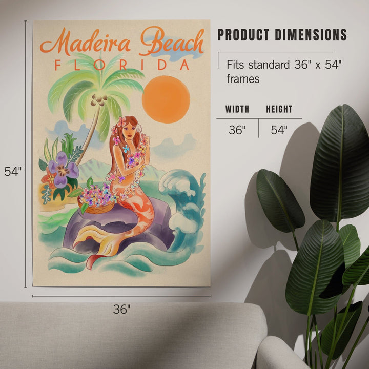 Madeira Beach, Florida, Tropical Mermaid, Art & Giclee Prints Art Lantern Press 