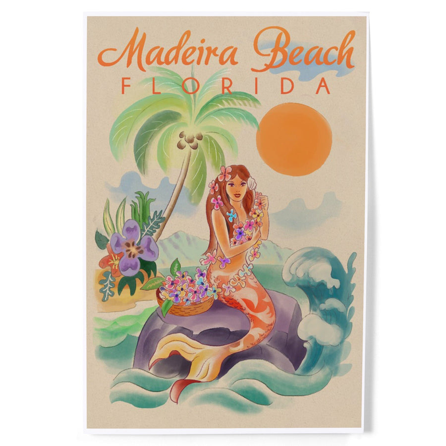 Madeira Beach, Florida, Tropical Mermaid, Art & Giclee Prints Art Lantern Press 