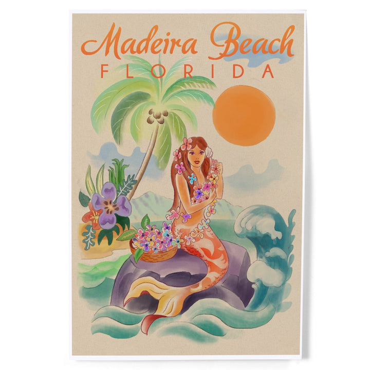 Madeira Beach, Florida, Tropical Mermaid, Art & Giclee Prints Art Lantern Press 
