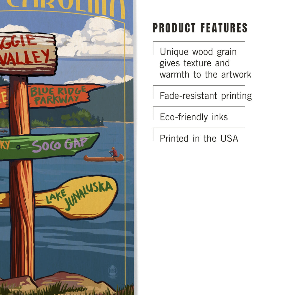 Maggie Valley, North Carolina, Sign Destinations, Lantern Press Poster, Wood Signs and Postcards - Lantern Press