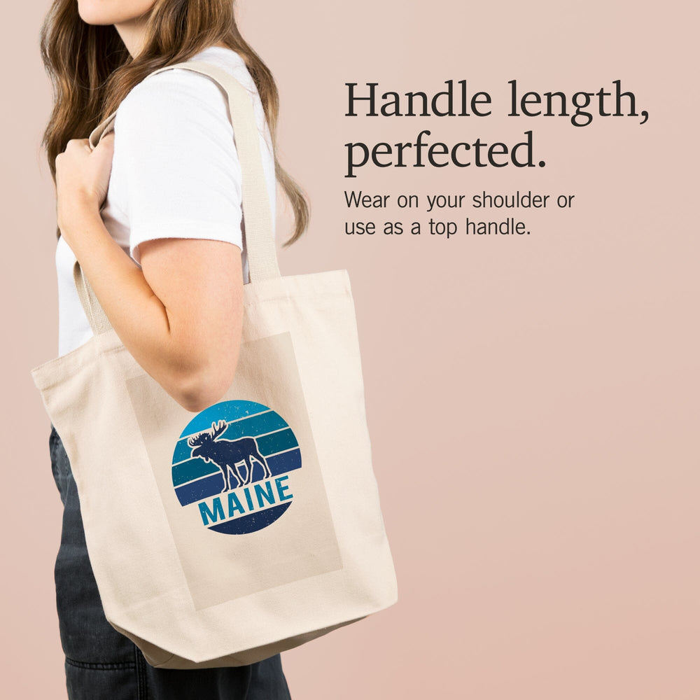 Maine, Moose Vector,, Tote Bag Totes Lantern Press 