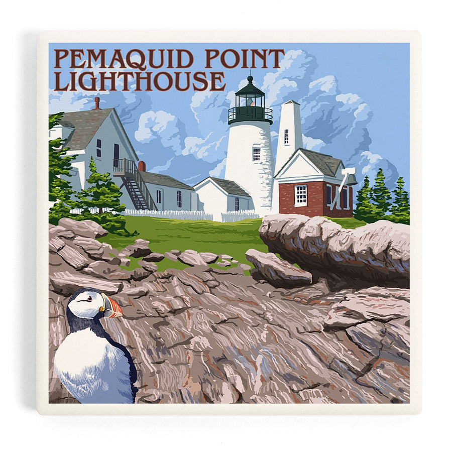 Maine, Pemaquid Lighthouse, Coasters Coasters Lantern Press 