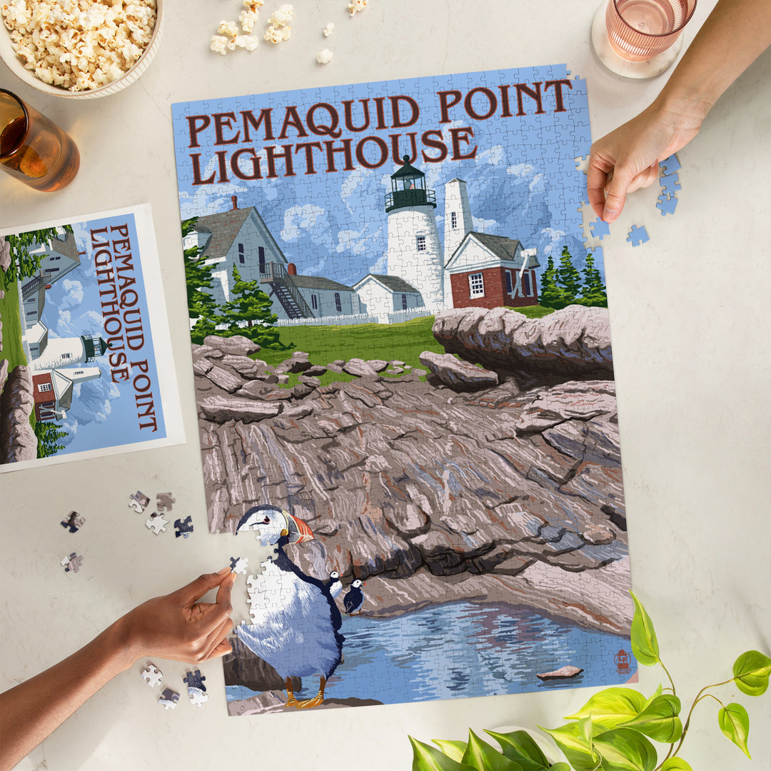 Maine, Pemaquid Lighthouse, Jigsaw Puzzle Puzzle Lantern Press 