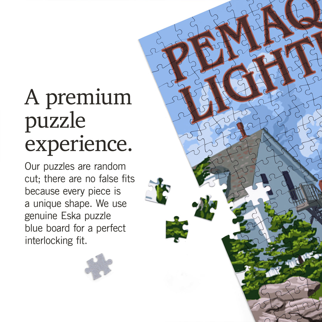 Maine, Pemaquid Lighthouse, Jigsaw Puzzle Puzzle Lantern Press 