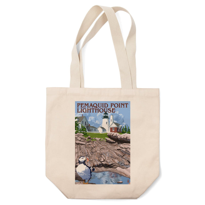 Maine, Pemaquid Lighthouse, Tote Bag Totes Lantern Press 