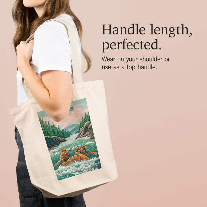 Maine, Seek Adventure, River Rafting, Tote Bag Totes Lantern Press 