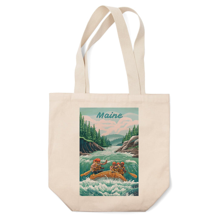 Maine, Seek Adventure, River Rafting, Tote Bag Totes Lantern Press 