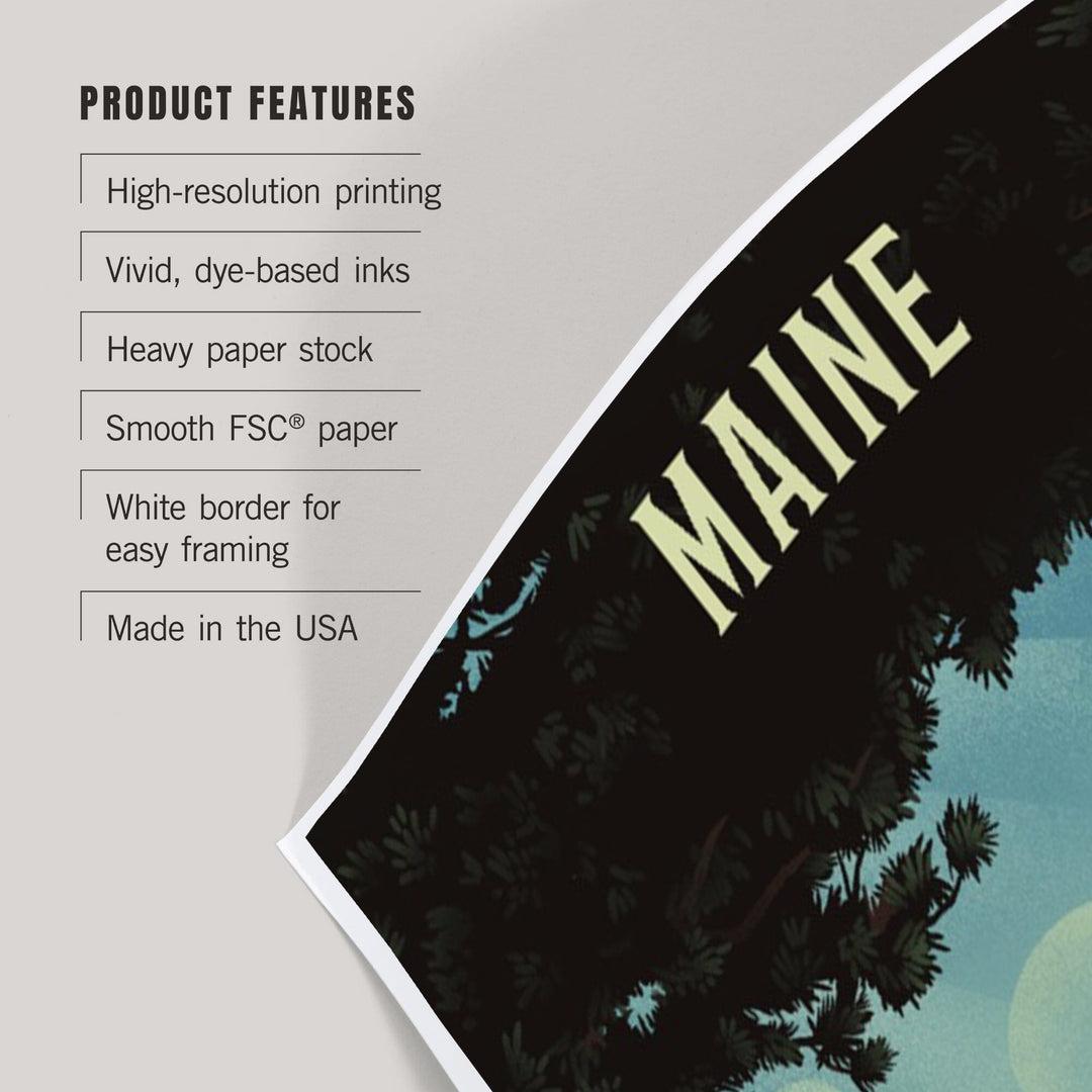 Maine, Today's Office, Coastal Series, Hammock on Beach, Art & Giclee Prints Art Lantern Press 