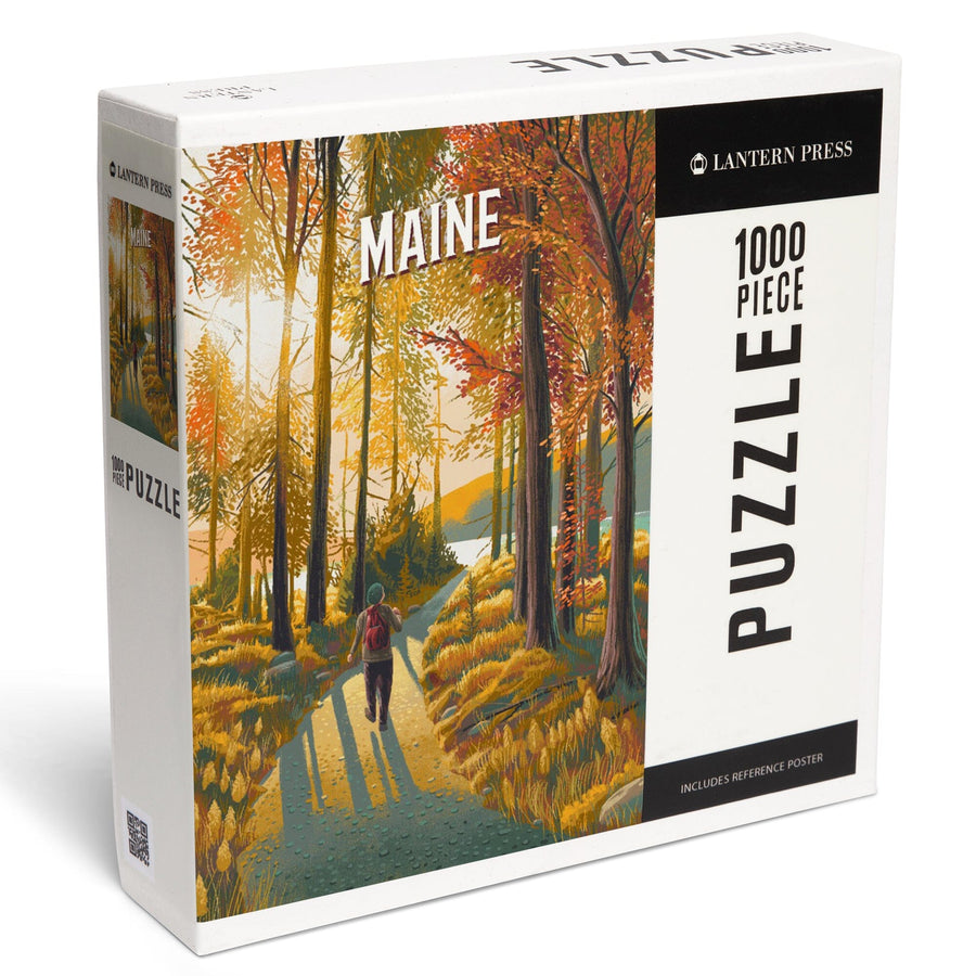 Maine, Walk In The Woods, Day Hike, Jigsaw Puzzle - Lantern Press