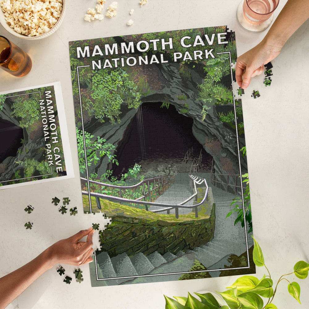 Mammoth Cave, Kentucky, Entrance, Jigsaw Puzzle Puzzle Lantern Press 