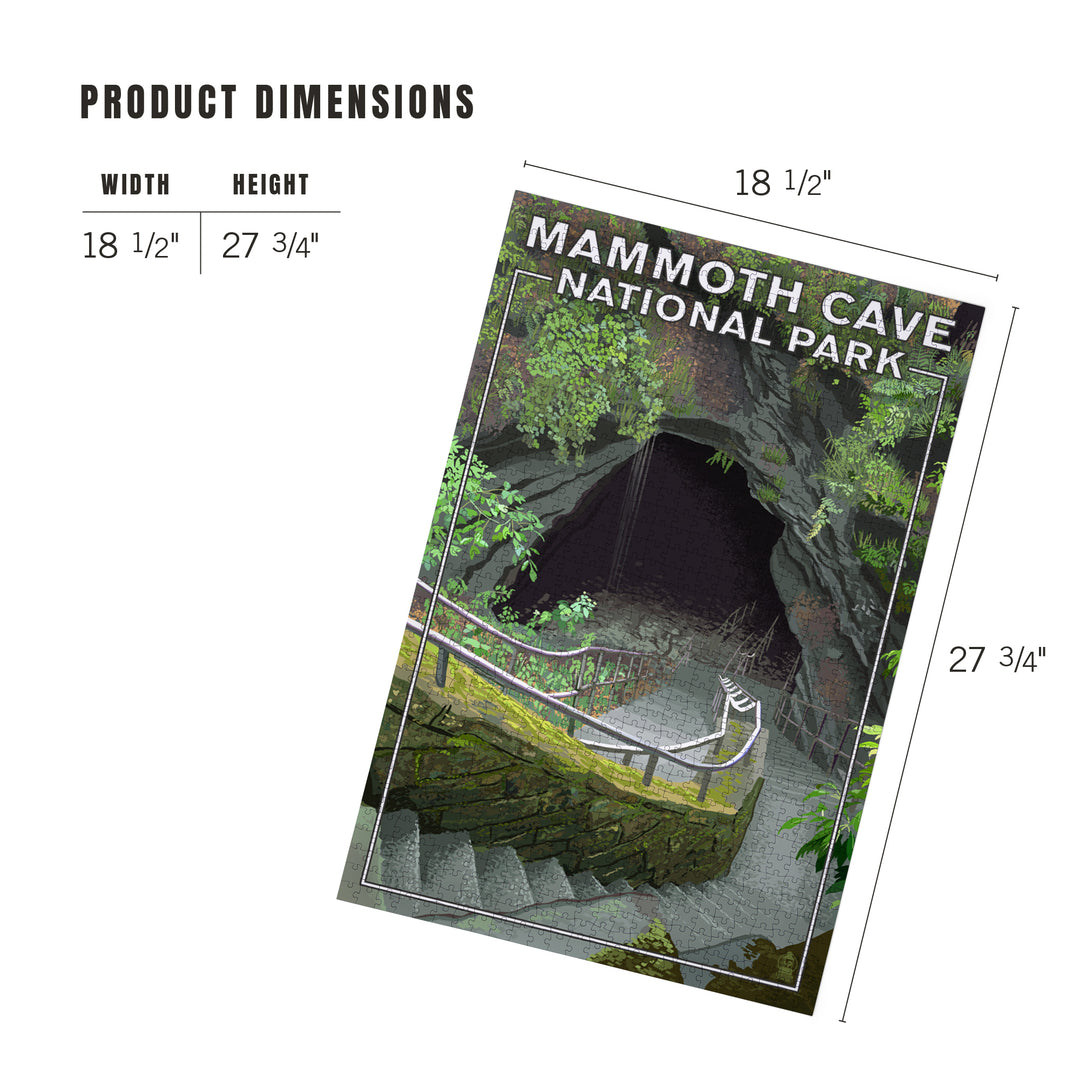 Mammoth Cave, Kentucky, Entrance, Jigsaw Puzzle Puzzle Lantern Press 