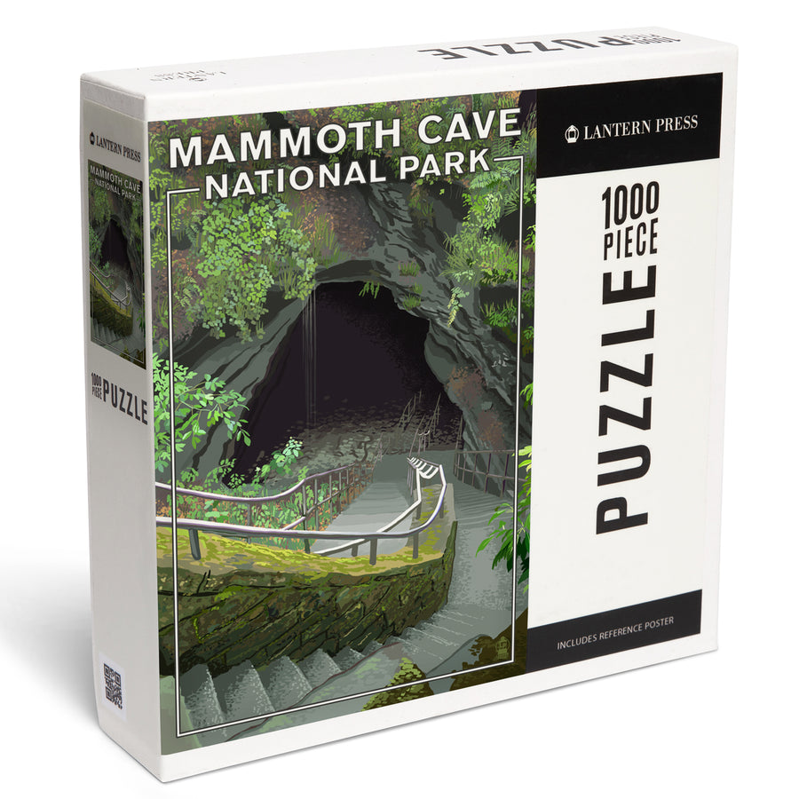 Mammoth Cave, Kentucky, Entrance, Jigsaw Puzzle Puzzle Lantern Press 