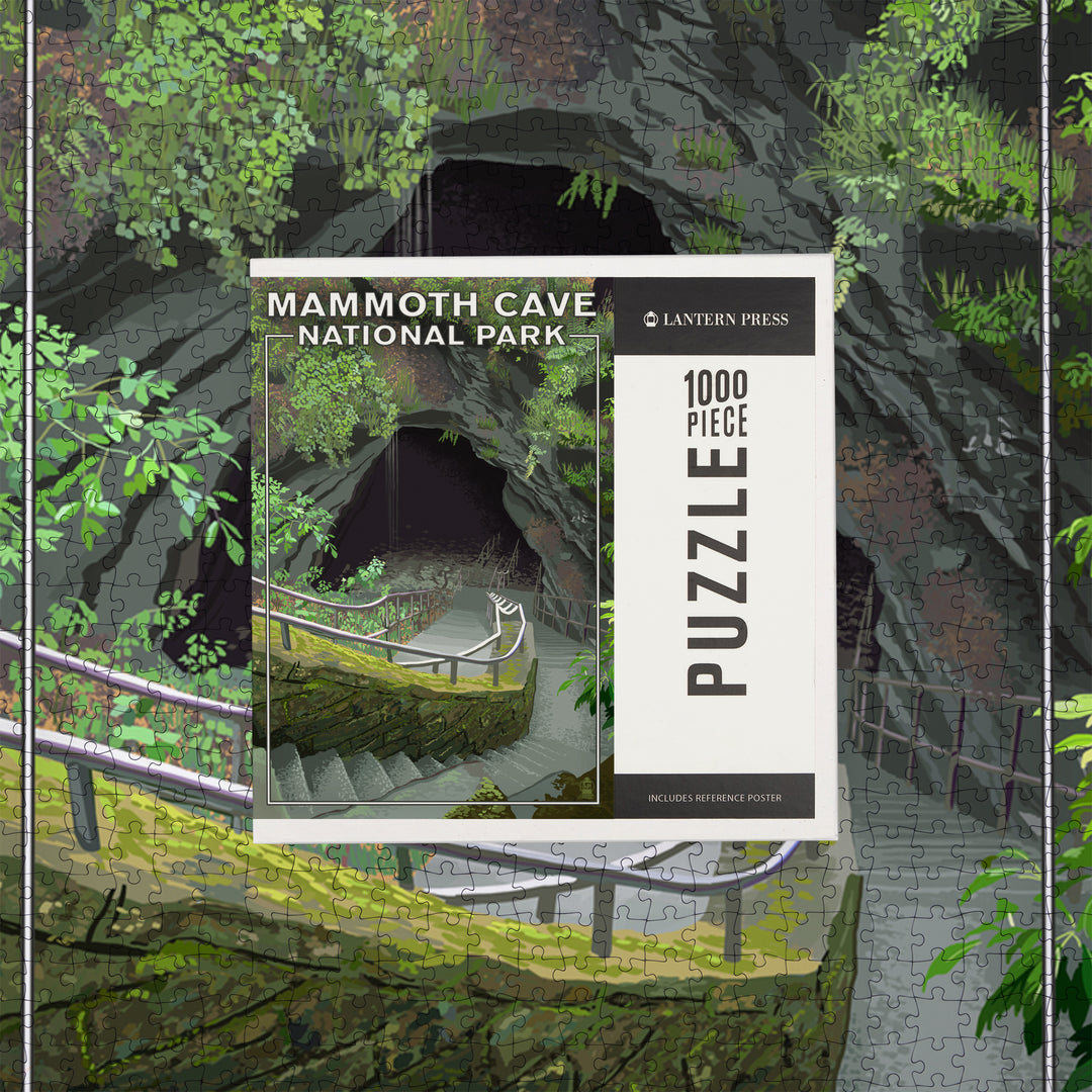 Mammoth Cave, Kentucky, Entrance, Jigsaw Puzzle Puzzle Lantern Press 