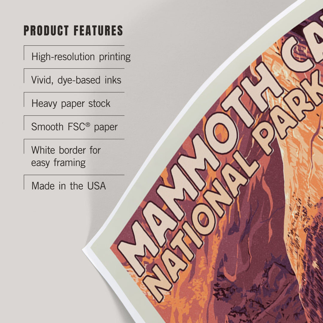 Mammoth Cave, Kentucky, Letterpress, Art & Giclee Prints Art Lantern Press 