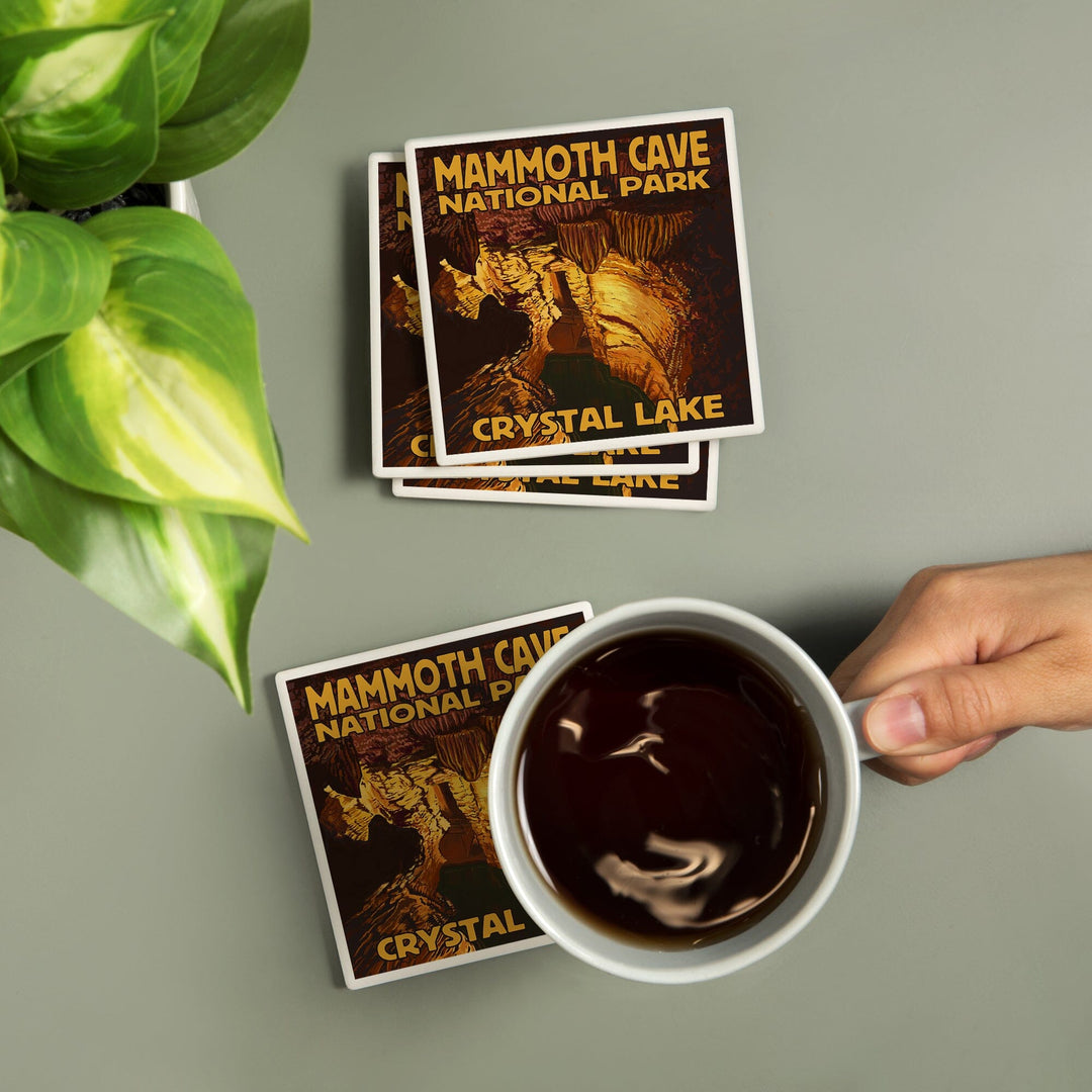 Mammoth Cave National Park, Kentucky, Crystal Lake, Coasters Coasters Lantern Press 