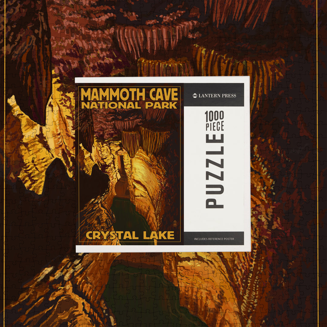 Mammoth Cave National Park, Kentucky, Crystal Lake, Jigsaw Puzzle Puzzle Lantern Press 