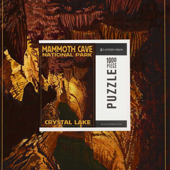 Mammoth Cave National Park, Kentucky, Crystal Lake, Jigsaw Puzzle Puzzle Lantern Press 