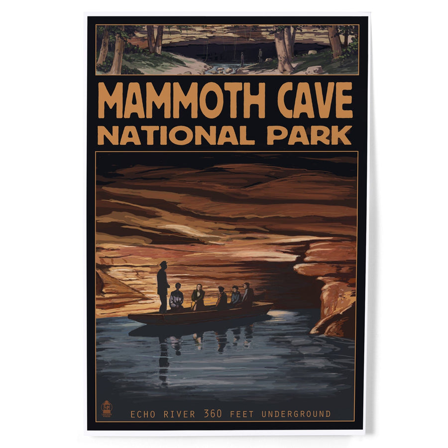 Mammoth Cave National Park, Kentucky, Echo River, Art & Giclee Prints Art Lantern Press 