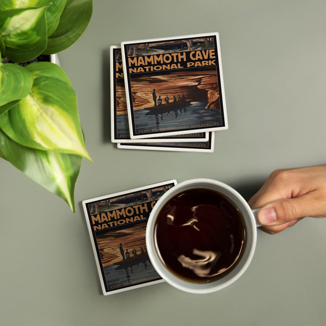 Mammoth Cave National Park, Kentucky, Echo River, Coasters Coasters Lantern Press 