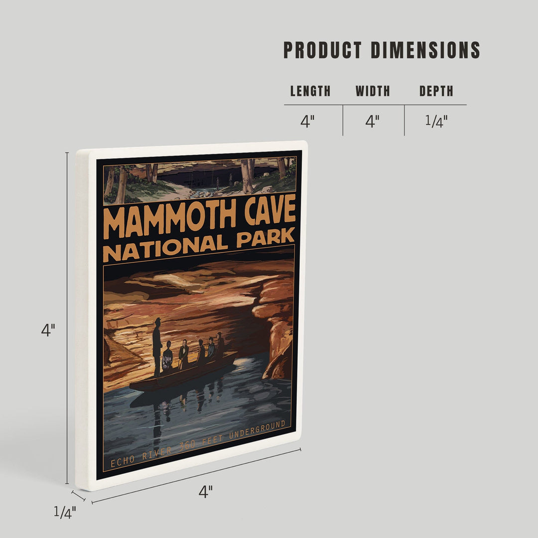 Mammoth Cave National Park, Kentucky, Echo River, Coasters Coasters Lantern Press 