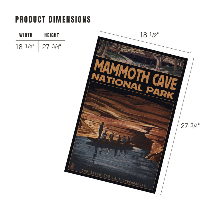 Mammoth Cave National Park, Kentucky, Echo River, Jigsaw Puzzle Puzzle Lantern Press 