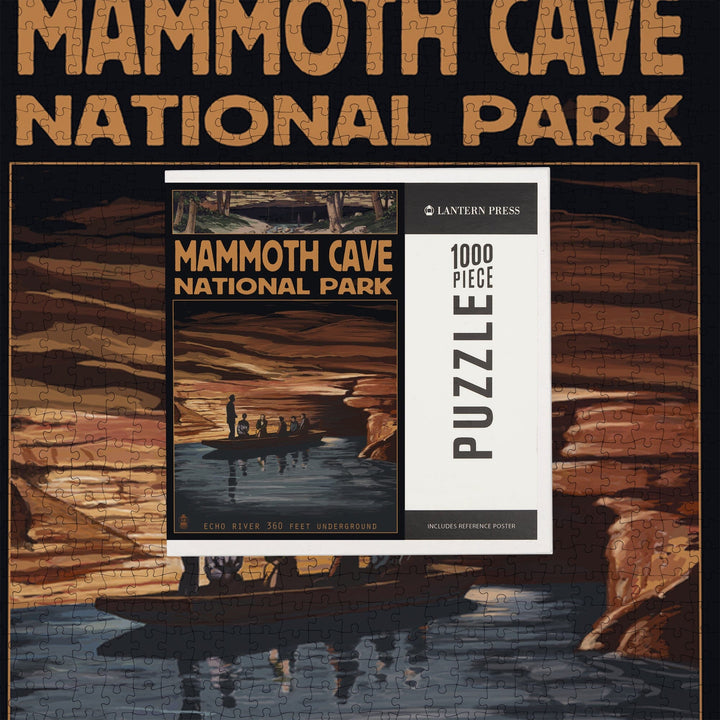 Mammoth Cave National Park, Kentucky, Echo River, Jigsaw Puzzle Puzzle Lantern Press 