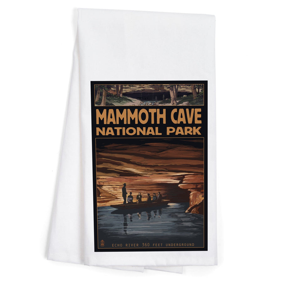 Mammoth Cave National Park, Kentucky, Echo River, Organic Cotton Kitchen Tea Towels Kitchen Lantern Press 