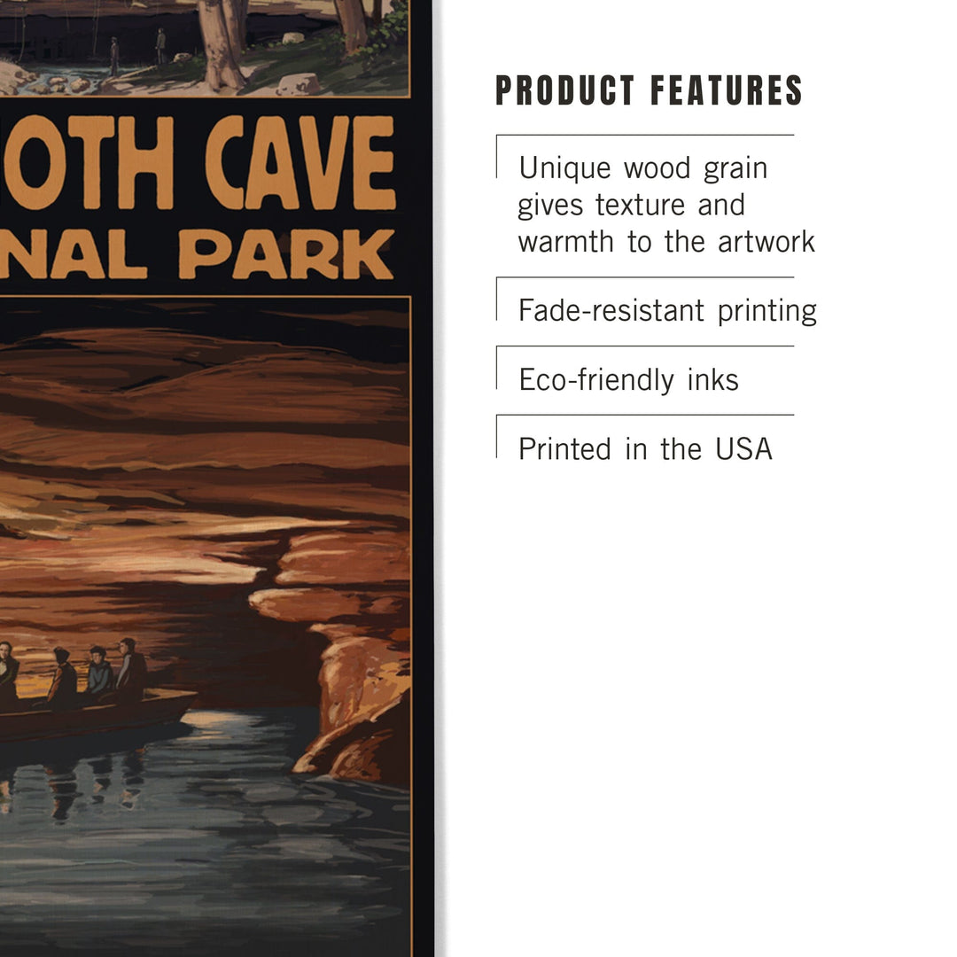 Mammoth Cave National Park, Kentucky, Echo River, Wood Signs and Postcards Wood Lantern Press 