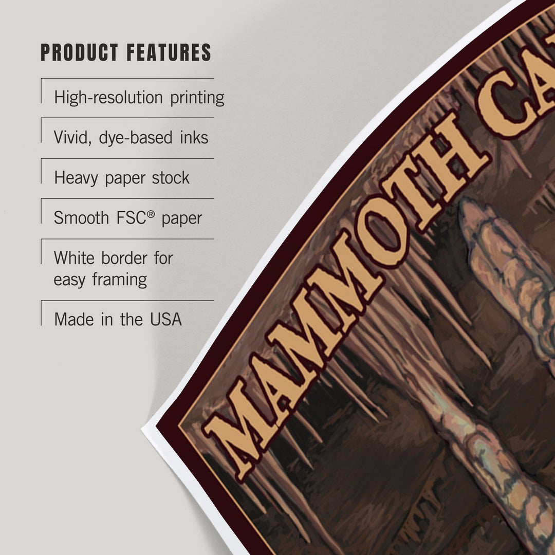 Mammoth Cave National Park, Kentucky, Onyx Pillars, Art & Giclee Prints Art Lantern Press 