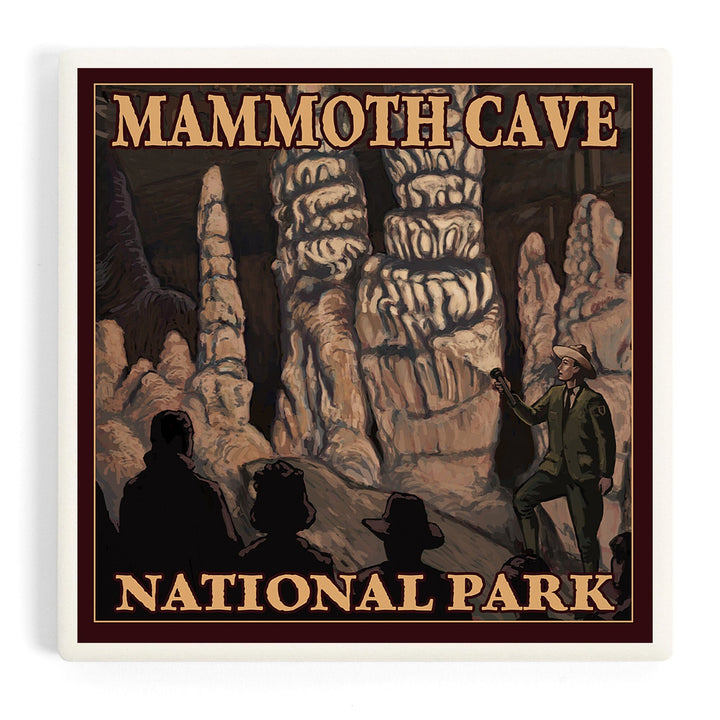 Mammoth Cave National Park, Kentucky, Onyx Pillars, Coasters Coasters Lantern Press Coaster 