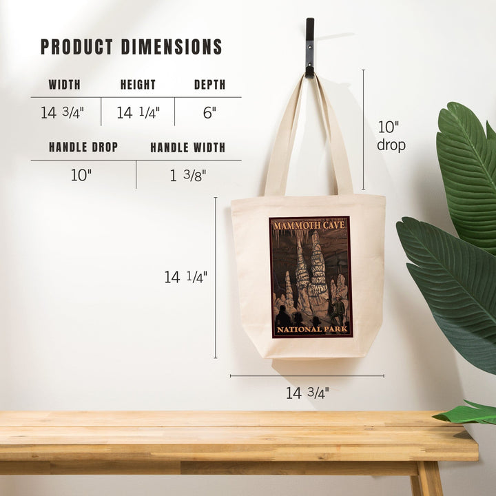 Mammoth Cave National Park, Kentucky, Onyx Pillars, Tote Bag Totes Lantern Press 