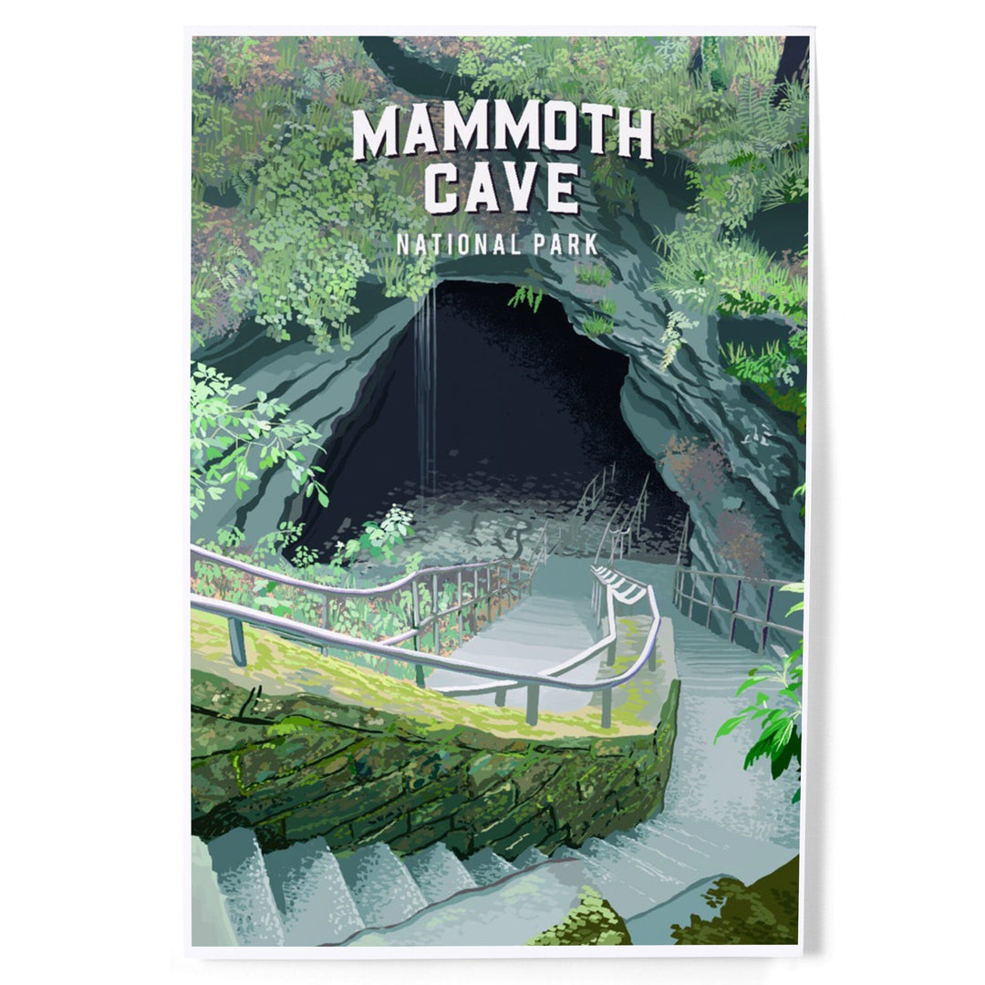 Mammoth Cave National Park, Kentucky, Painterly National Park Series, Art & Giclee Prints - Lantern Press