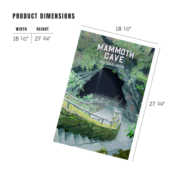 Mammoth Cave National Park, Kentucky, Painterly National Park Series, Jigsaw Puzzle Puzzle Lantern Press 