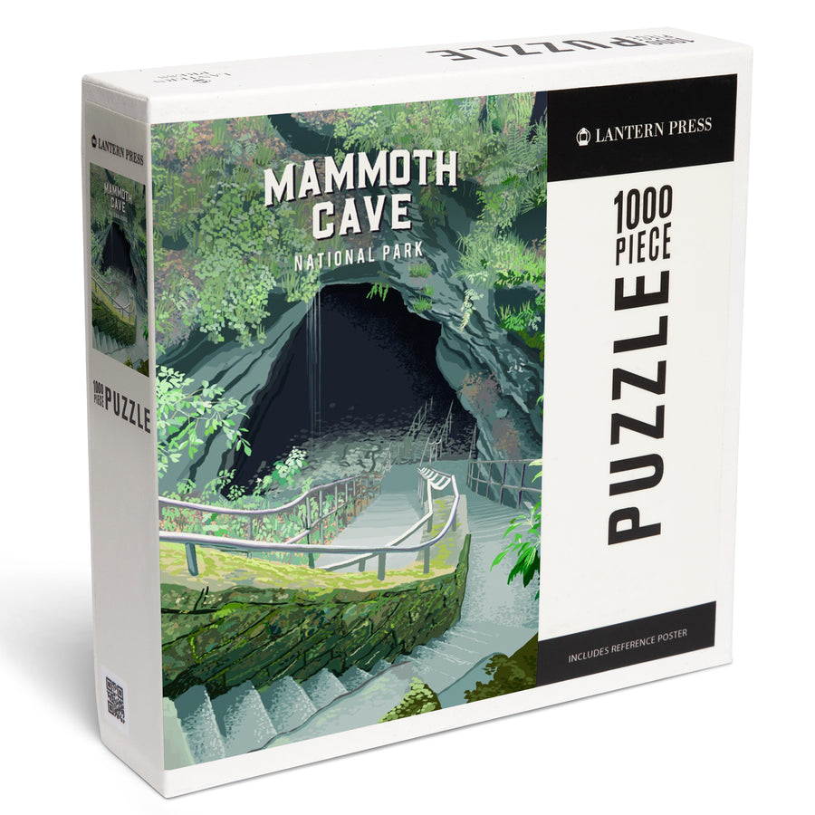 Mammoth Cave National Park, Kentucky, Painterly National Park Series, Jigsaw Puzzle Puzzle Lantern Press 
