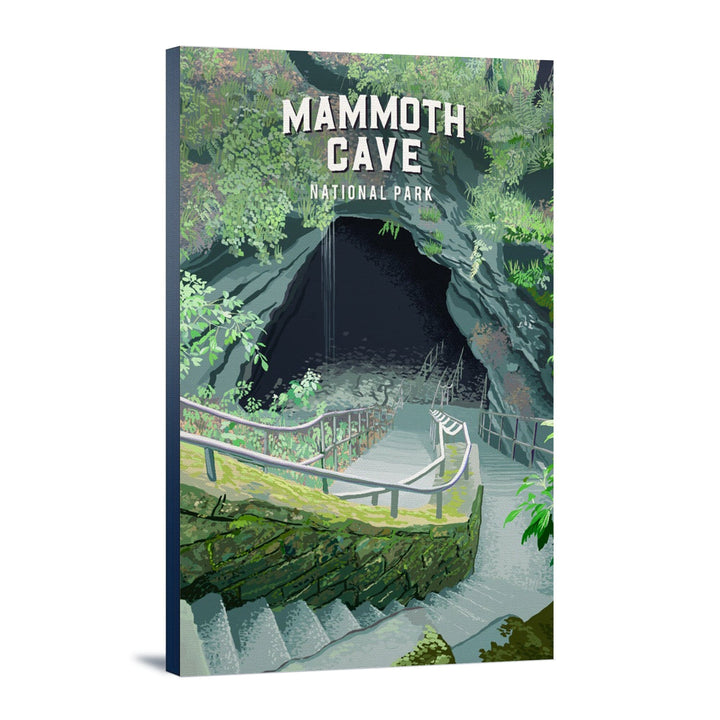 Mammoth Cave National Park, Kentucky, Painterly National Park Series, Stretched Canvas Canvas Lantern Press 