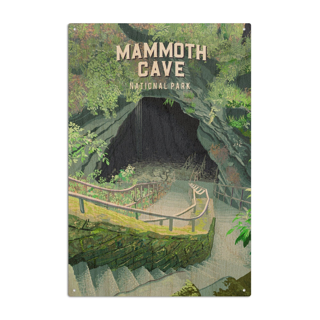 Mammoth Cave National Park, Kentucky, Painterly National Park Series, Wood Signs and Postcards Wood Lantern Press 10 x 15 Wood Sign 